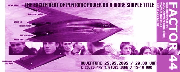 exhibition poster for 'the exitement of platonic power'