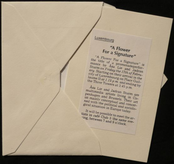 envelope with information to those who made an exchange